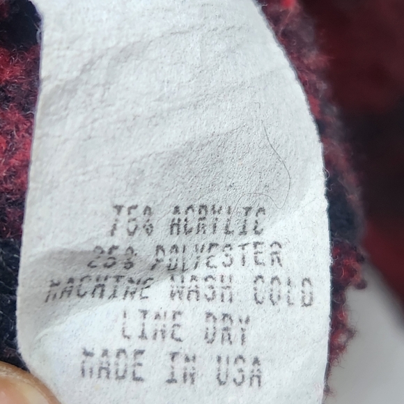 Vintage TASHA POLIZZI Women’s Shacket Medium Red Black Buffalo Plaid Outdoor USA - Picture 10 of 10